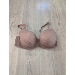 Soma Stunning Support Geo Lace‎ Balconette Bra 36DDD Underwire Padded Taupe